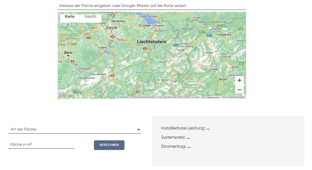 New online solar calculator for solar folding roof projects