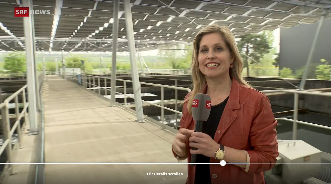 Schweizer Fernsehen SRF zeigt Solarfaltdach in Grenchen